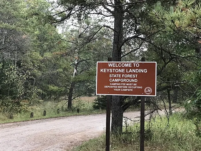 Keystone Landing State Forest Campground