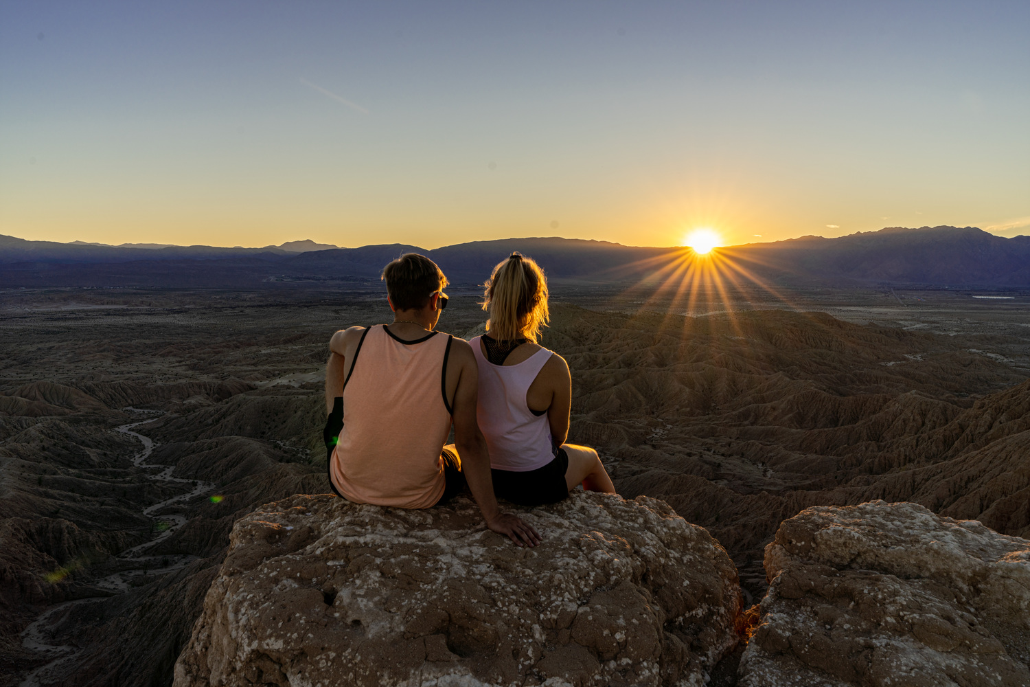 Scenic desert landscape at Anza-Borrego Desert State Park - ideal winter camping in California