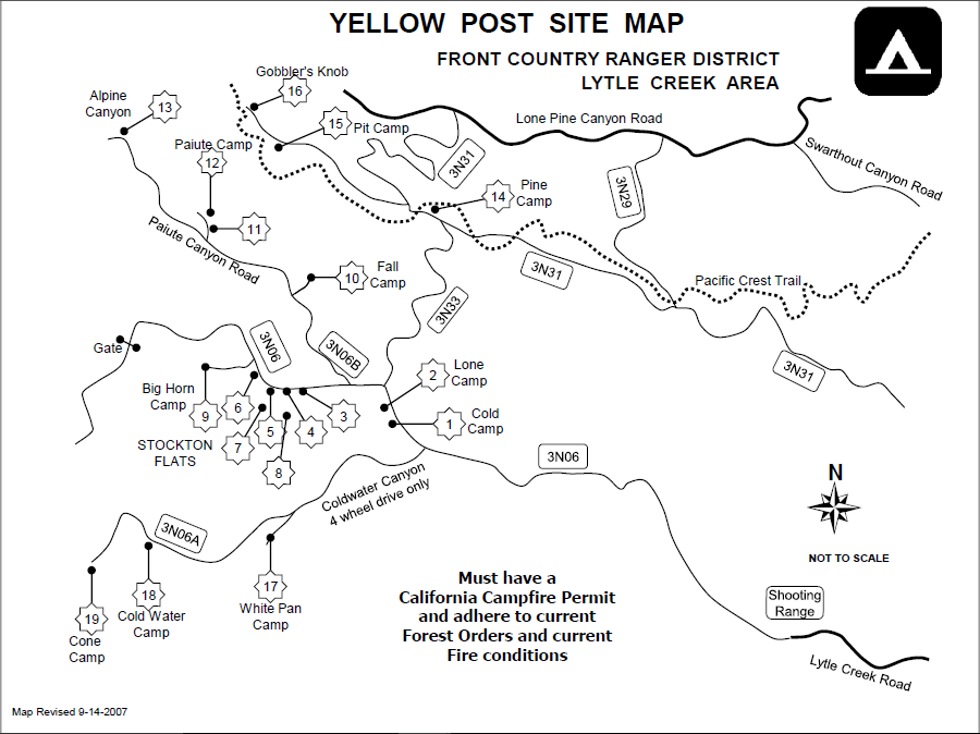 Stockton Flats Yellow Post Sites