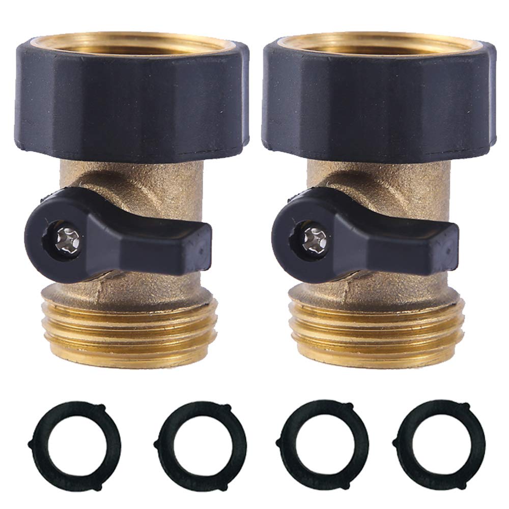 HQMPC Heavy Duty Brass Shut Off Valve (2-Pack)