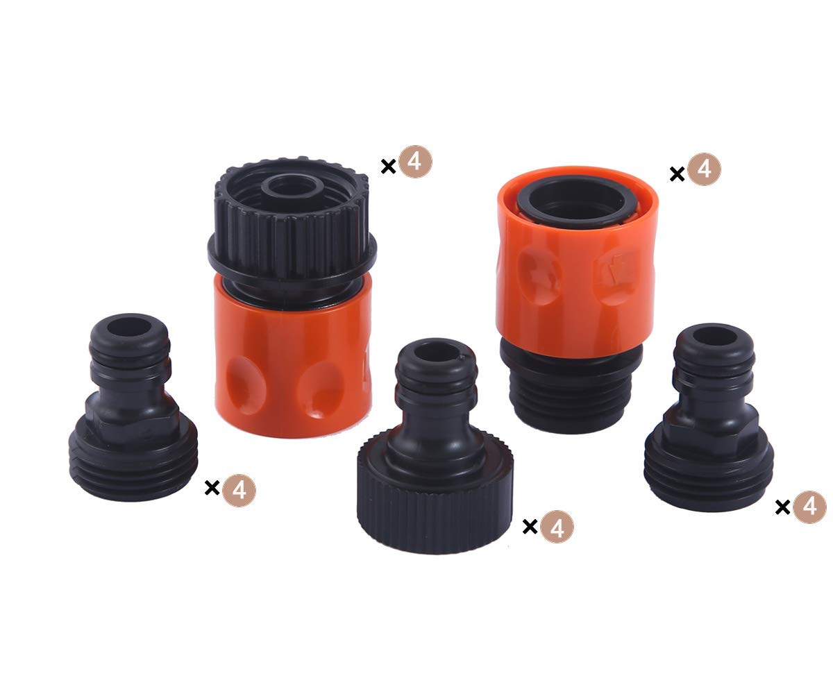 HQMPC Garden Hose Quick Connect Fittings (20-Piece Set)
