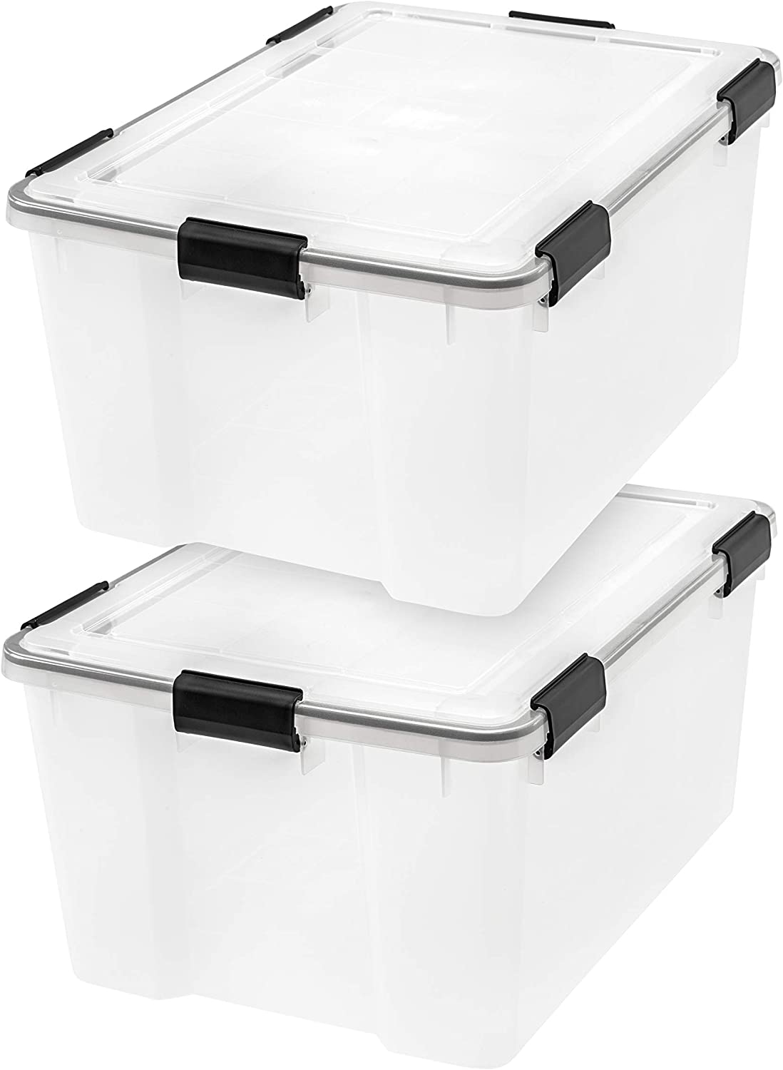 IRIS USA 62.8 Quart Weathertight Plastic Storage Bin Tote Organizing Container