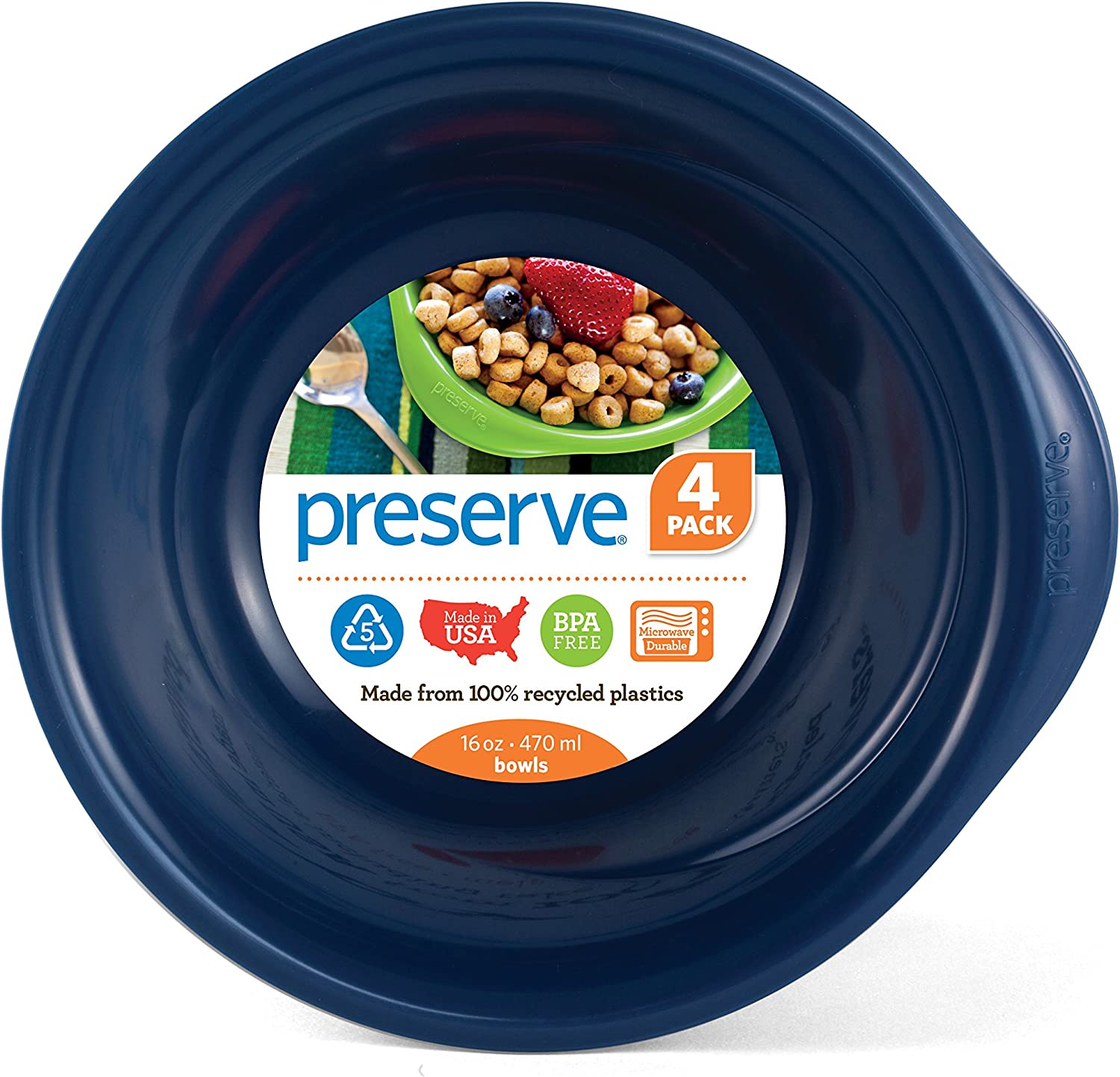 Preserve Everyday Recycled and Reusable Plastic Bowls - 16oz.