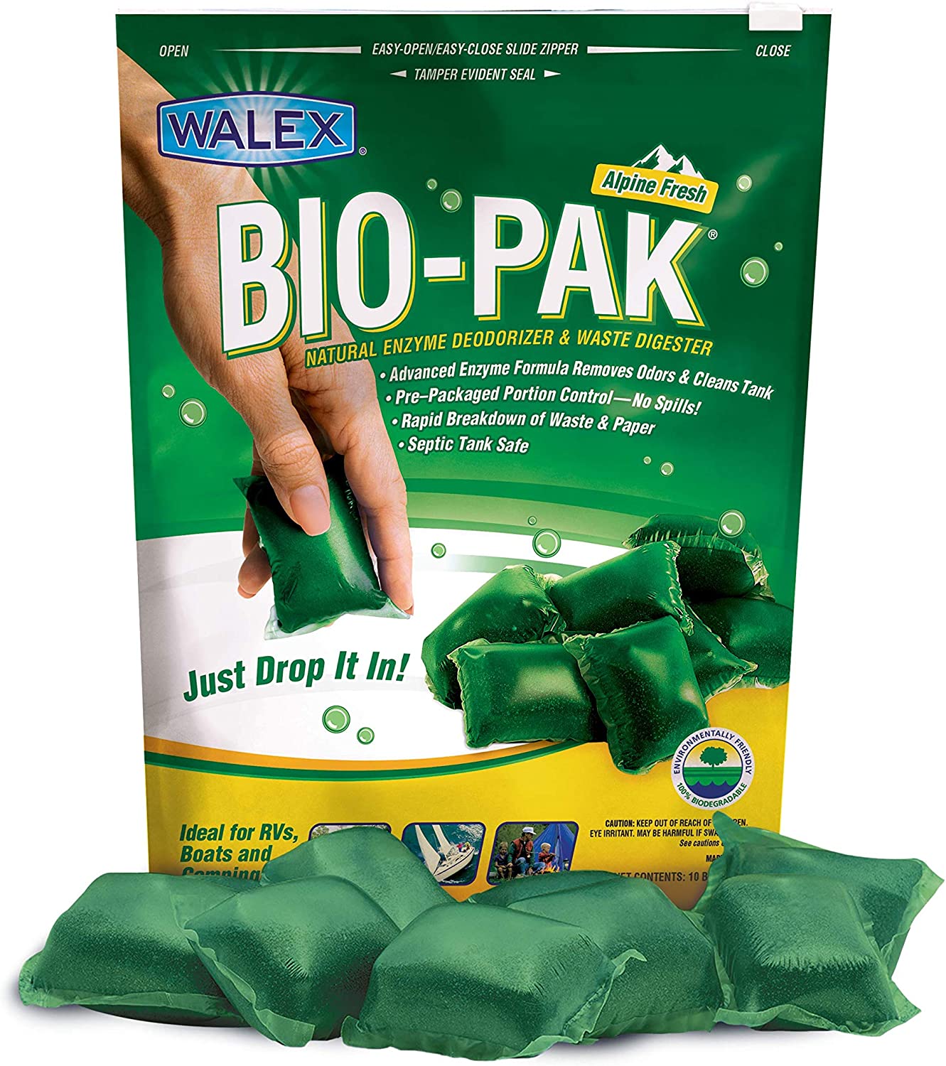 Walex Bio-Pak RV Black Holding Tank Deodorizer and Digester