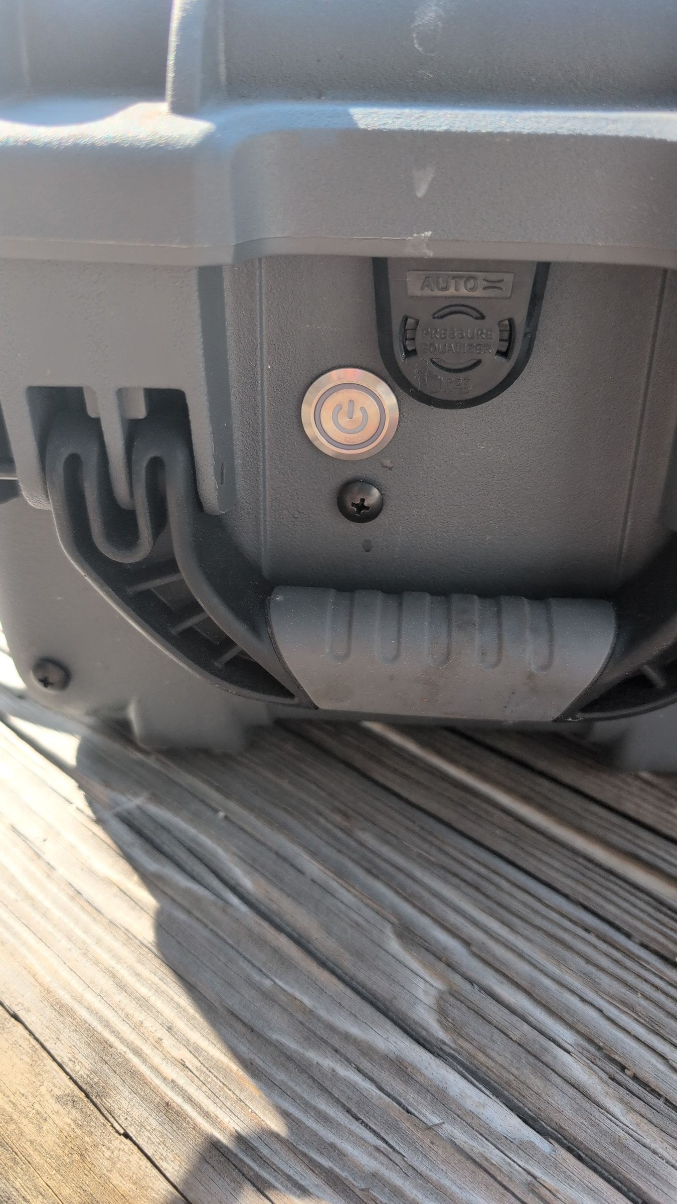 Photo of Guzzle H2O power button being turned off before storage