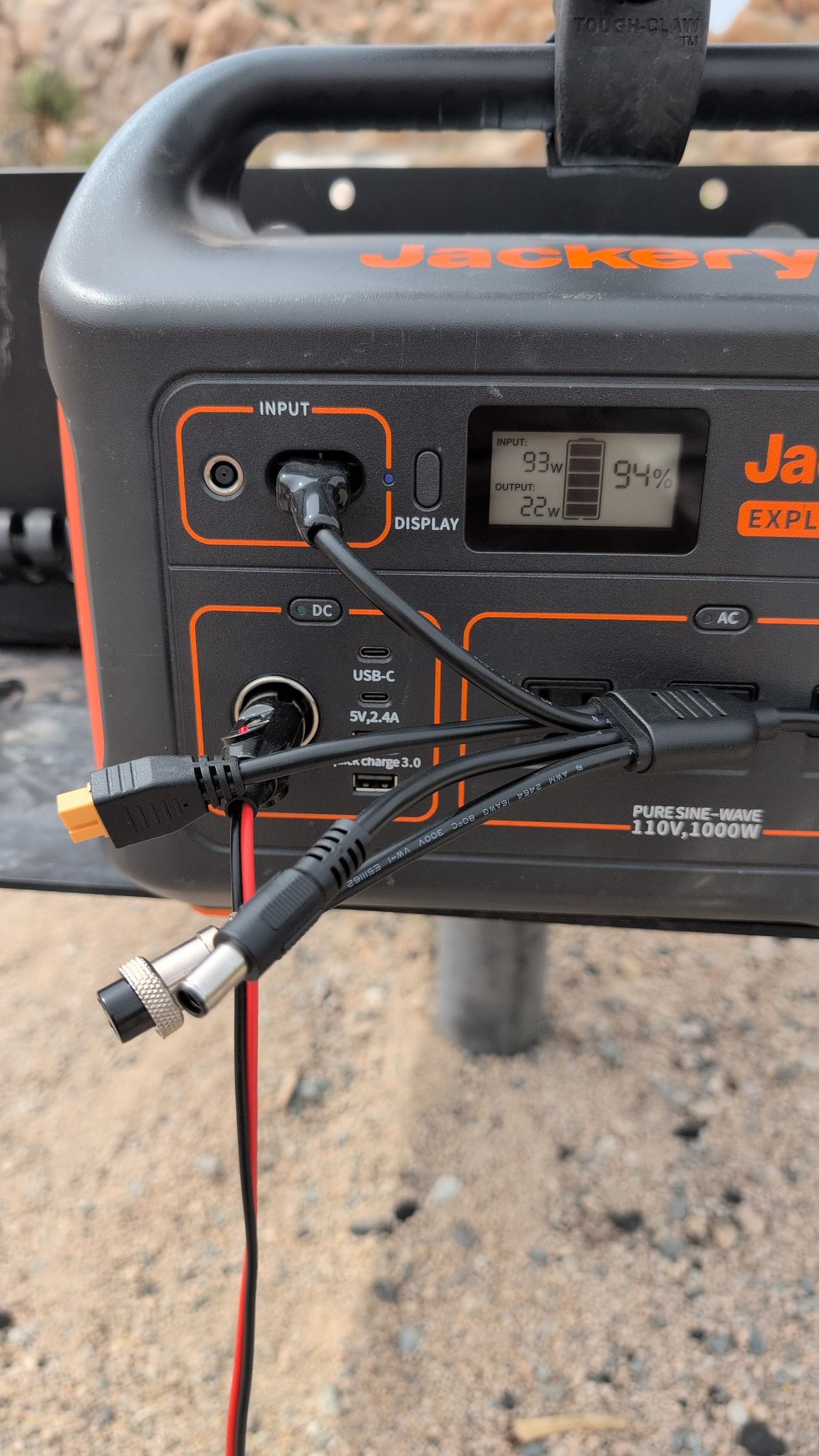 Photo of multiple adapter cables and connectors laid out showing compatibility options