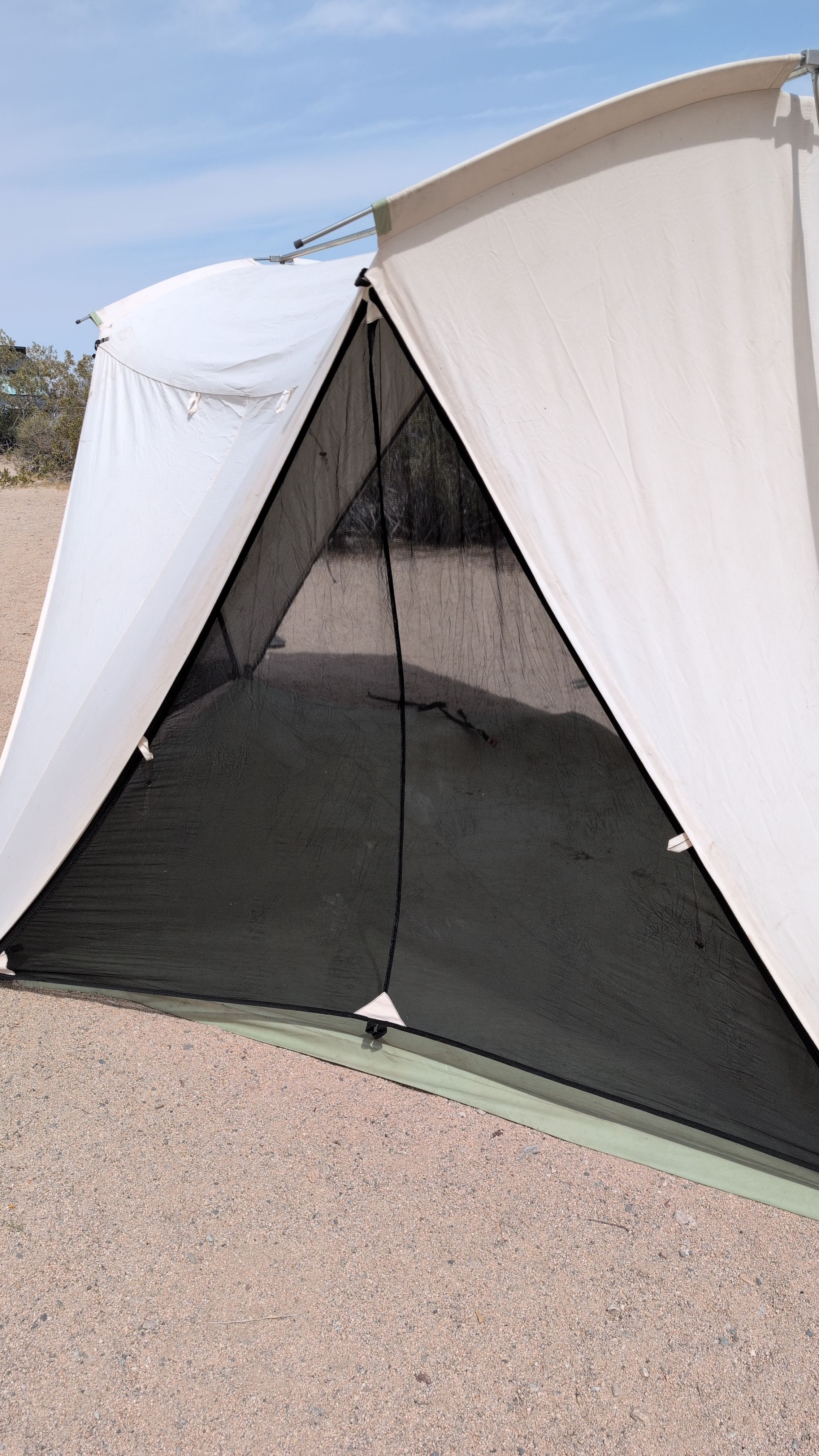 Photo showing the four panel options laid out (2 mesh + 2 canvas)