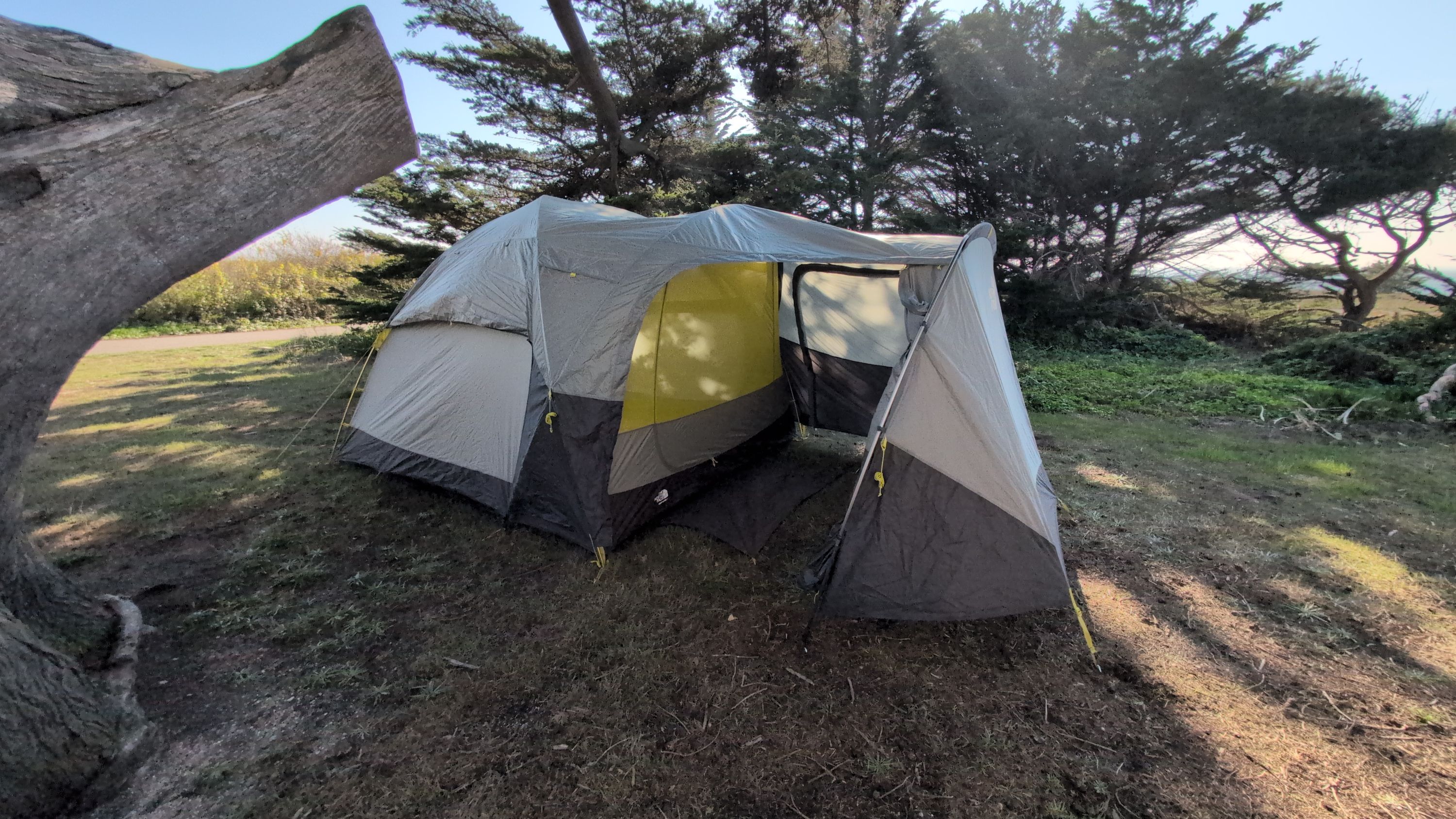 Photo of fully assembled Wawona 6 with vestibule extended